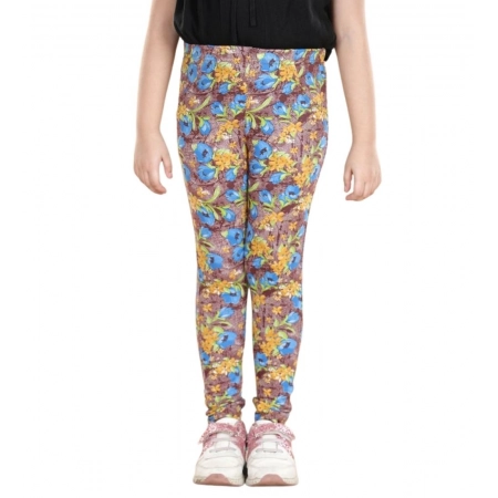 Generic Girl's Cotton Lycra Floral Elasticated Jeggings (Multicolor) Generic Girl's Cotton Lycra Floral Elasticated Jeggings (Multicolor)