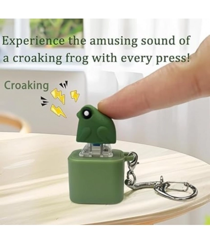 Generic Plastic Solid Frog Croaking Keychain (Multicolor)