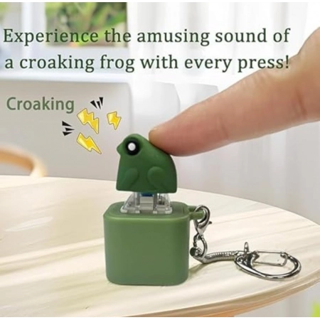 Generic Plastic Solid Frog Croaking Keychain (Multicolor) Generic Plastic Solid Frog Croaking Keychain (Multicolor)
