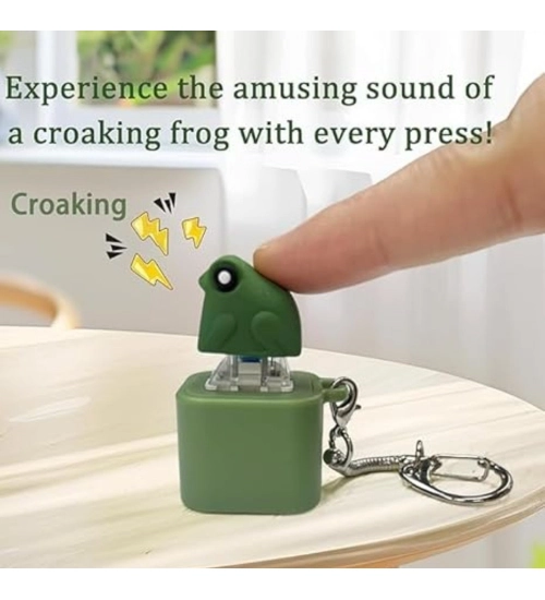 Generic Plastic Solid Frog Croaking Keychain (Multicolor) Generic Plastic Solid Frog Croaking Keychain (Multicolor)