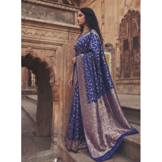 Generic Women's Art Silk Printed Saree With Unstitched Blouse 5.5Mtr (Navy Blue) Generic Women's Art Silk Printed Saree With Unstitched Blouse 5.5Mtr (Navy Blue)