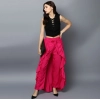 Generic Women's Rayon Ruffled Elasticated Skirt (Pink)