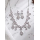 Generic Women's Brass Silver Plated Necklace set (Pink) Generic Women's Brass Silver Plated Necklace set (Pink)