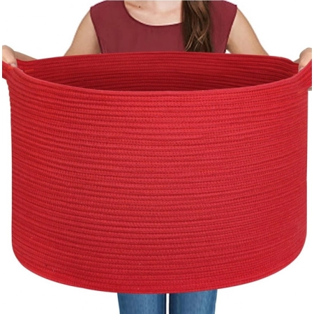 Generic Cotton Pack Of_1 14x12 Inch Storage Basket For Clothes With Out Lid (Red) Generic Cotton Pack Of_1 14x12 Inch Storage Basket For Clothes With Out Lid (Red)