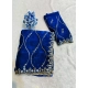 Generic Women's Slik Embellished Saree With Unstitched Blouse 5.5Mtr (Royal Blue)