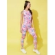 Generic Women's Polyester Lycra Printed Sleeveless Active Wear (Multicolor) Generic Women's Polyester Lycra Printed Sleeveless Active Wear (Multicolor)
