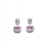 Generic Women's Brass Silver Plated Drop Earrings (Pink) Generic Women's Brass Silver Plated Drop Earrings (Pink)