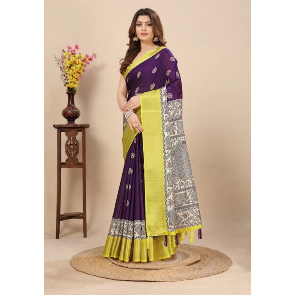 Generic Women's Cotton Silk Printed Saree With Unstitched Blouse 5.5Mtr (Multicolor) Generic Women's Cotton Silk Printed Saree With Unstitched Blouse 5.5Mtr (Multicolor)