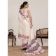 Generic Women's Linen Floral Printed Saree With Unstitched Blouse 5.5Mtr (Cream) Generic Women's Linen Floral Printed Saree With Unstitched Blouse 5.5Mtr (Cream)