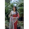 Generic Women's Faux_Tussar Geometric_Print Saree With Unstitched Blouse 5.5Mtr (Red)