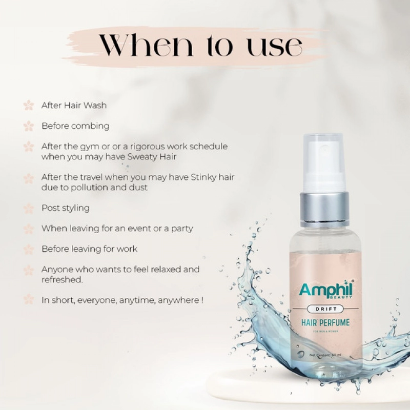 Generic Amphil beauty Drift Unisex Hair perfume 60 ml | Alcohol Free | Water Based | Paraben Free Generic Amphil beauty Drift Unisex Hair perfume 60 ml | Alcohol Free | Water Based | Paraben Free