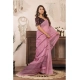 Generic Women's Linen Cotton Printed Ready To Wear Saree With Unstitched Blouse 5.5 Mtr (Light_Pink)