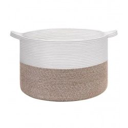 Generic Cotton Pack Of_1 16x14 Inch Storage Basket For Clothes With Out Lid (Kidi-White)