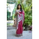 Generic Women's Faux_Tussar Geometric_Print Saree With Unstitched Blouse 5.5Mtr (Pink) Generic Women's Faux_Tussar Geometric_Print Saree With Unstitched Blouse 5.5Mtr (Pink)