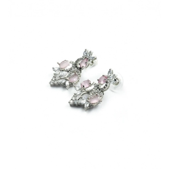 Generic Women's Brass Silver Plated Necklace set (Pink) Generic Women's Brass Silver Plated Necklace set (Pink)