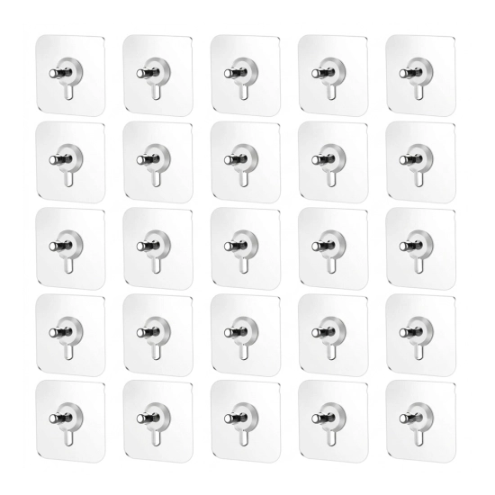 Generic Pack of 25 Acrylic-Metal Wall Hook (Multicolor) Generic Pack of 25 Acrylic-Metal Wall Hook (Multicolor)