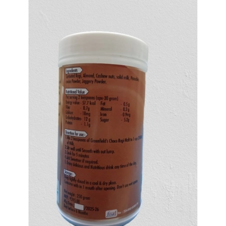 Generic Greenfield'S Sprouted Choco Ragi Malt (250GM)