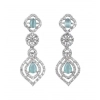 Generic Women's Brass Silver Plated Necklace set (Turquoise)