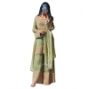 Generic Women's Silk Embroidered 3/4th Sleeve Round Kurti With Sharara Pant and Dupatta Set (Green) Generic Women's Silk Embroidered 3/4th Sleeve Round Kurti With Sharara Pant and Dupatta Set (Green)