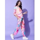 Generic Women's Polyester Printed 3-4th Sleeve Co-Ord Set (Multicolor)