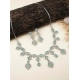 Generic Women's Brass Silver Plated Necklace set (Turquoise) Generic Women's Brass Silver Plated Necklace set (Turquoise)