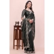 Generic Women's Georgette Embroidered Saree With Unstitched Blouse 5.5Mtr (Charcoal Green) Generic Women's Georgette Embroidered Saree With Unstitched Blouse 5.5Mtr (Charcoal Green)