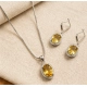Generic Women's Brass Silver Plated Pendant Set (Yellow) Generic Women's Brass Silver Plated Pendant Set (Yellow)