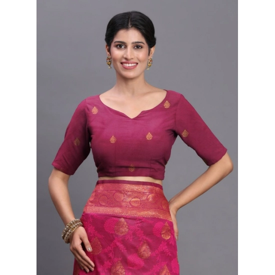 Generic Women's Silk Printed Saree With Unstitched Blouse 5.5Mtr (Magenta) Generic Women's Silk Printed Saree With Unstitched Blouse 5.5Mtr (Magenta)