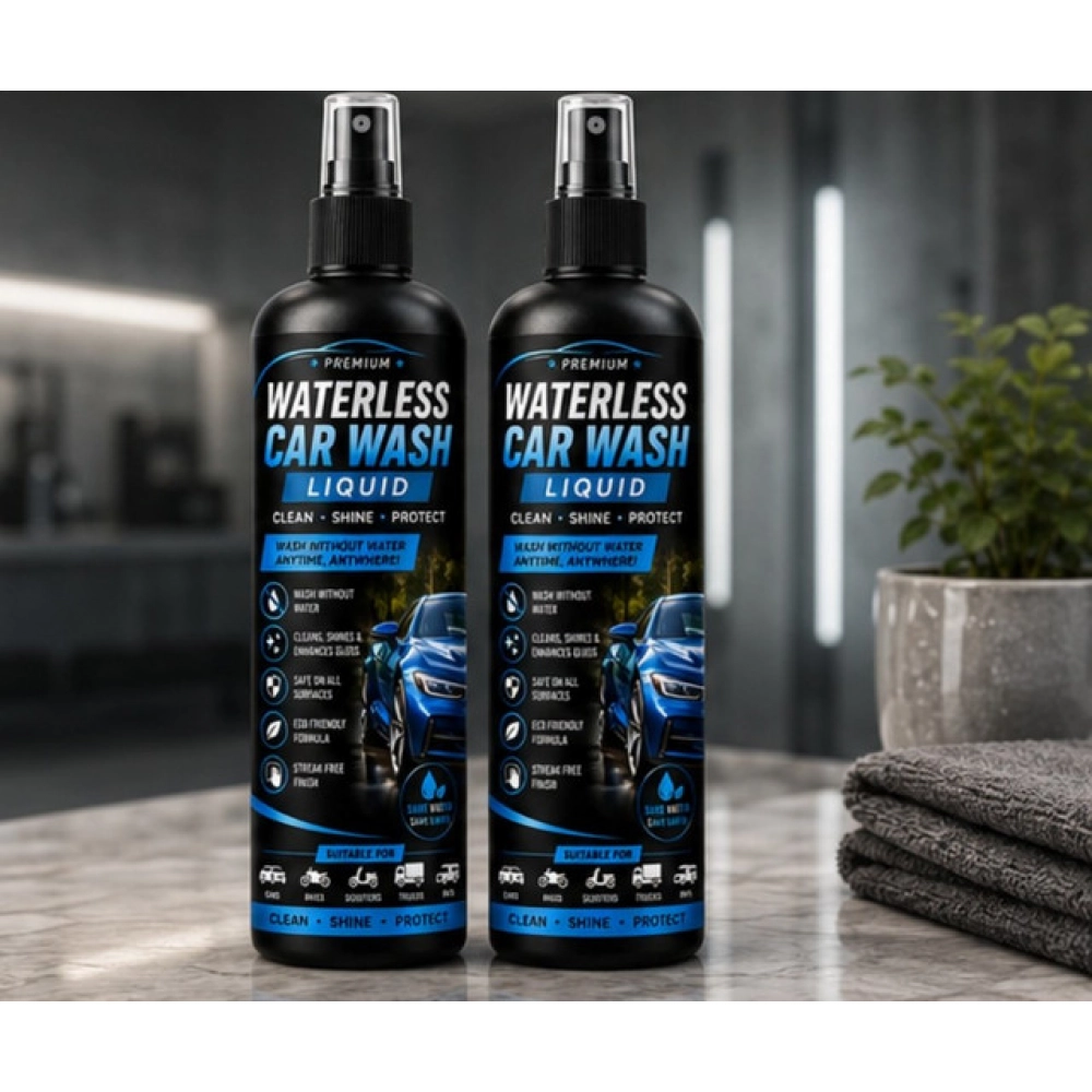 Generic Pack of 2 Waterless Car Wash Liquid Spray Bottles 100 ML