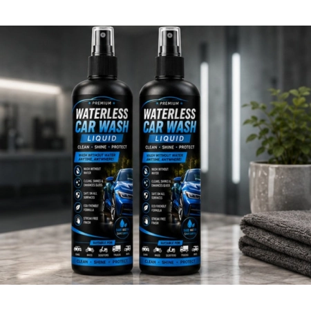 Generic Pack of 2 Waterless Car Wash Liquid Spray Bottles 100 ML