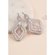 Generic Women's Brass Silver Plated Drop Earrings (Pink) Generic Women's Brass Silver Plated Drop Earrings (Pink)