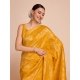 Generic Women's Soft Silk Jacquard Saree With Unstitched Blouse 5.5Mtr (Mustard)