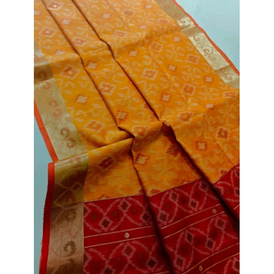 Generic Women's Raw Silk Ikkat Saree With Unstitched Blouse 5.5Mtr (Mustard) Generic Women's Raw Silk Ikkat Saree With Unstitched Blouse 5.5Mtr (Mustard)