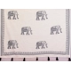 Generic Women's Linen Cotton Printed Saree With Unstitched Blouse 5.5Mtr (Off White)