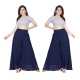 Generic Women's Pack of 2 Georgette Solid High Rise Wide Leg Flared Palazzos with Elastic Waist (Navy Blue) Generic Women's Pack of 2 Georgette Solid High Rise Wide Leg Flared Palazzos with Elastic Waist (Navy Blue)