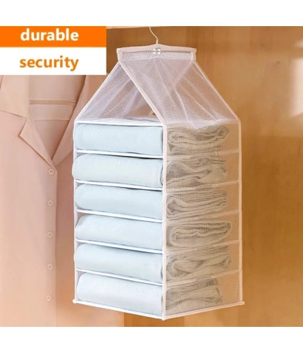 Generic Hanging Foldable Fabric Closet Organizer with 6 Shelves