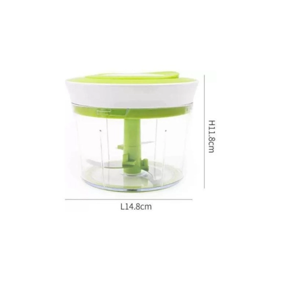 Generic 2-in-1 Manual Smart Chopper – Handy Vegetable And Fruit Processor (Color: Assorted )