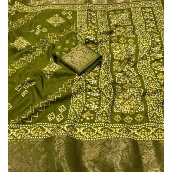 Generic Women's Cotton Silk Printed Saree With Unstitched Blouse 5.5Mtr (Green) Generic Women's Cotton Silk Printed Saree With Unstitched Blouse 5.5Mtr (Green)