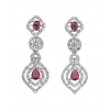 Generic Women's Brass Silver Plated Necklace set (Red)