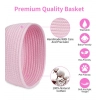 Generic Cotton 8x3 Inch Round 2 Set Bedside Organizer With Out Lid (Pink)