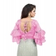 Generic Women's Organza Solid V Neck Layered Ruffle Sleeve Readymade Blouse (Light_Pink Free Size , up to 38–40 Bust)-PID65846 Generic Women's Organza Solid V Neck Layered Ruffle Sleeve Readymade Blouse (Light_Pink Free Size , up to 38–40 Bust)-PID65846