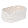 Generic Cotton Oval 10x7x5 Inch Bedside Organizer With Out Lid (White) Generic Cotton Oval 10x7x5 Inch Bedside Organizer With Out Lid (White)