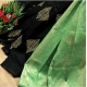 Generic Women's Soft Litchi Silk Jacquard Work Saree With Unstitched Blouse 5.5Mtr (Black)