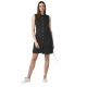 Generic Women's Denim Solid Sleeveless Dress (Black)