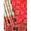 Generic Women's Patola Silk Meena And Zari Woven Saree With Unstitched Blouse 5.5Mtr (White)