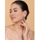 Generic Women's Brass Silver Plated Pendant Set (Blue) Generic Women's Brass Silver Plated Pendant Set (Blue)