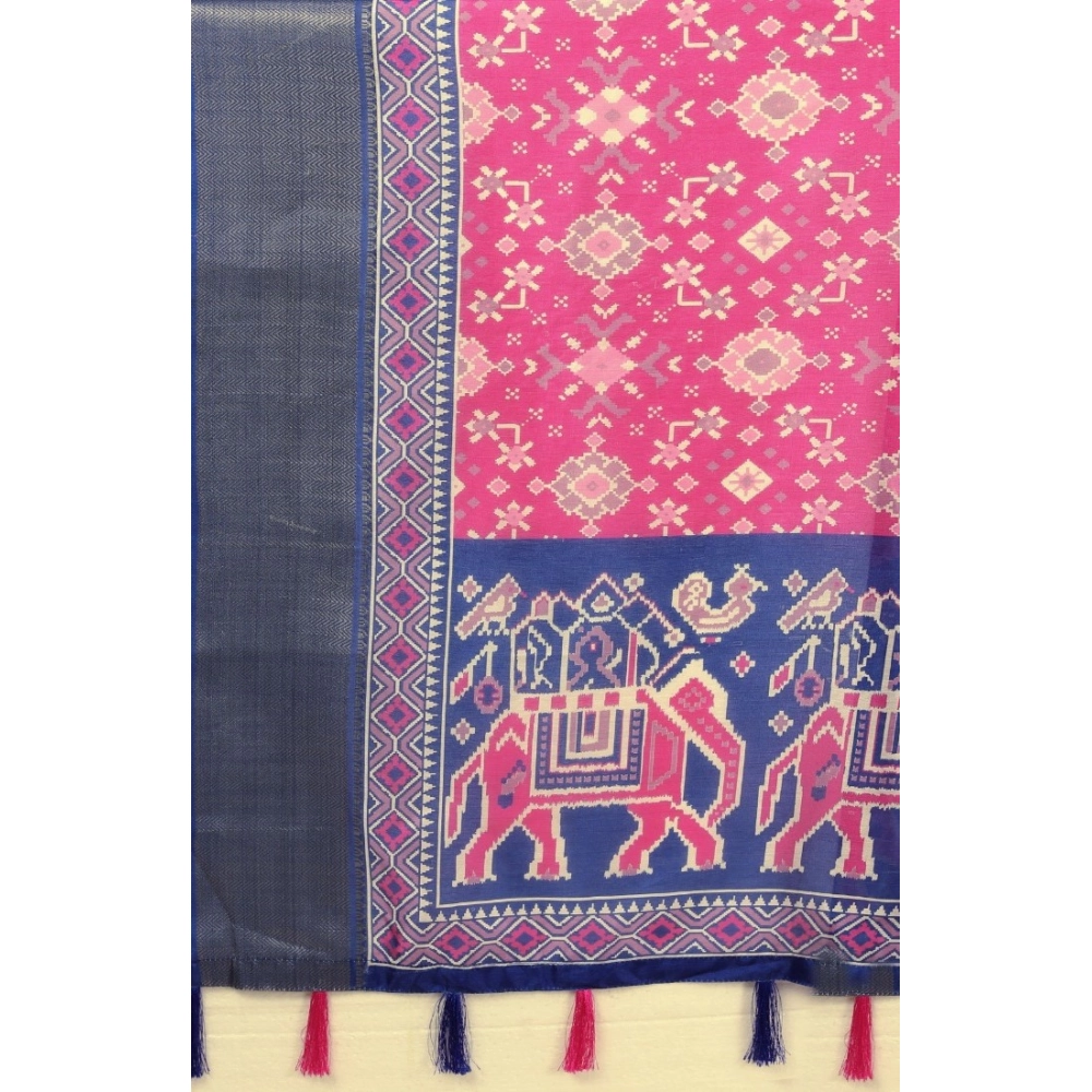 Generic Women's Cotton Silk Printed Saree With Unstitched Blouse 5.5Mtr (Pink) Generic Women's Cotton Silk Printed Saree With Unstitched Blouse 5.5Mtr (Pink)