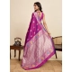 Generic Women's Faux_Banarasi_Silk Woven Saree With Unstitched Blouse 5.5Mtr (Magenta) Generic Women's Faux_Banarasi_Silk Woven Saree With Unstitched Blouse 5.5Mtr (Magenta)