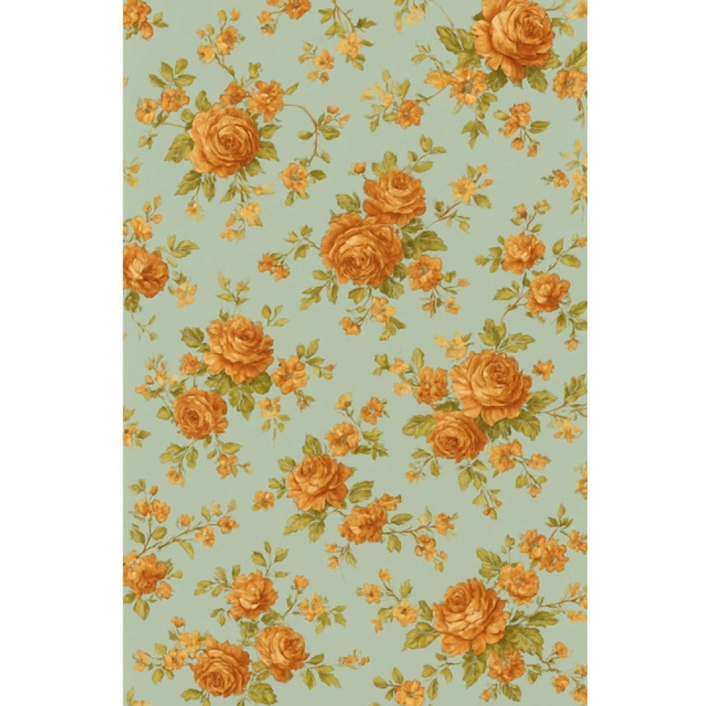 Generic Microfiber Floral Printed Single Bedsheet with 1 Pillow Cover (Beige)