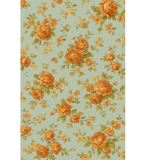 Generic Microfiber Floral Printed Single Bedsheet with 1 Pillow Cover (Beige)